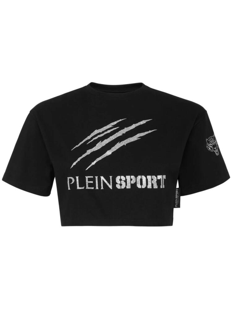 Plein Sport logo-print cotton T-shirt - Black Cover