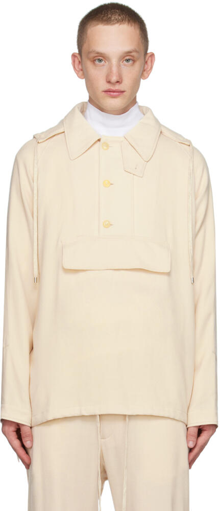 AURALEE Off-White Viyella Jacket Cover