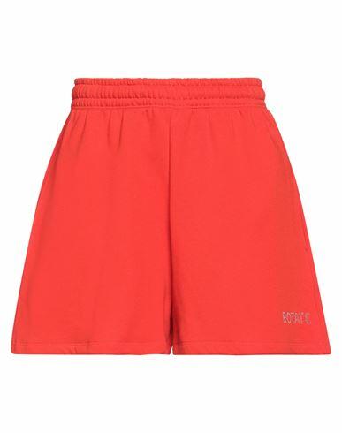 Rotate Birger Christensen Woman Shorts & Bermuda Shorts Red Organic cotton Cover