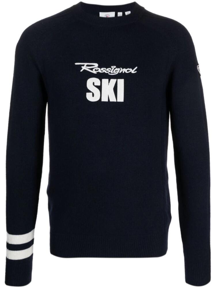 Rossignol Signature logo-embroidered sweater - Blue Cover