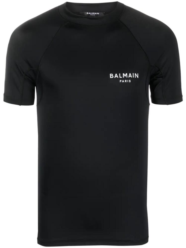 Balmain logo-print crew-neck T-shirt - Black Cover