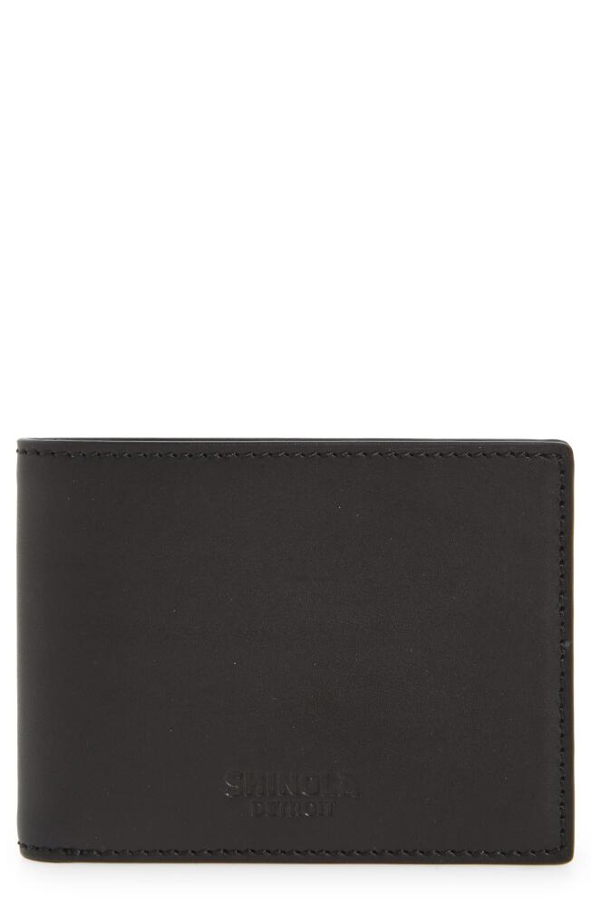 Shinola Slim Bifold Wallet in Black Cover