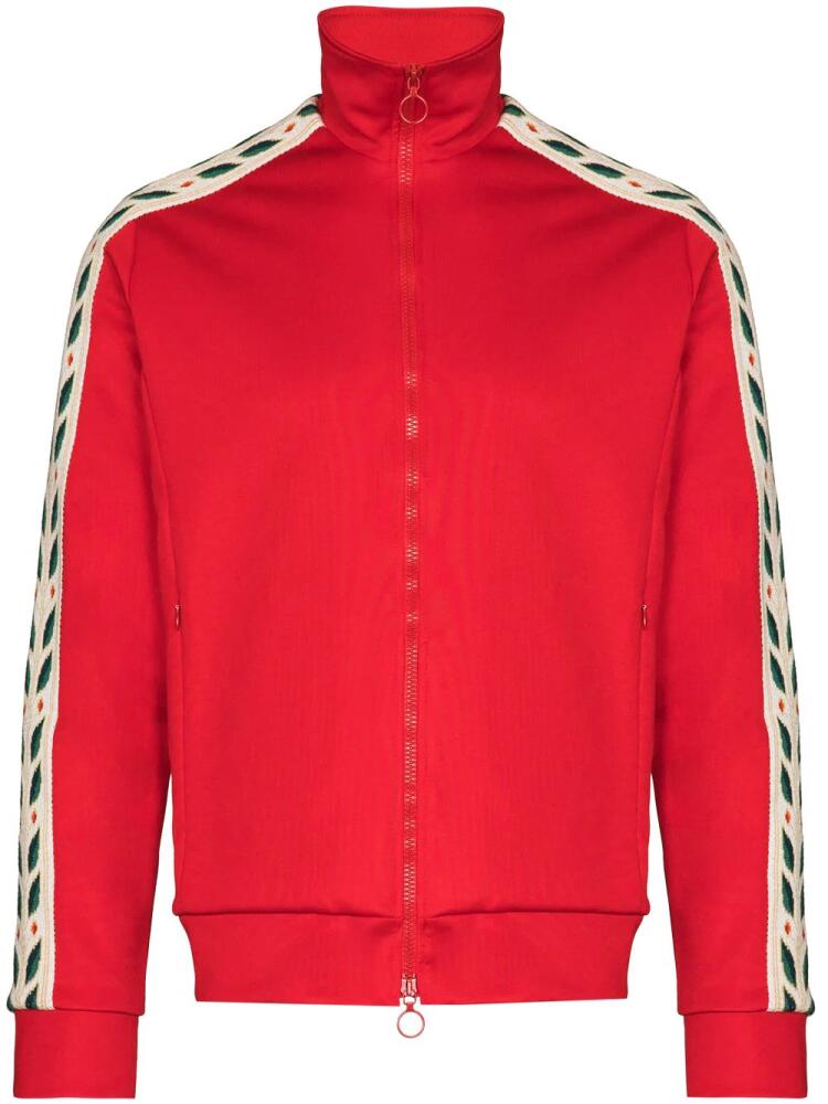 Casablanca Laurel taped zip-up jacket - Red Cover