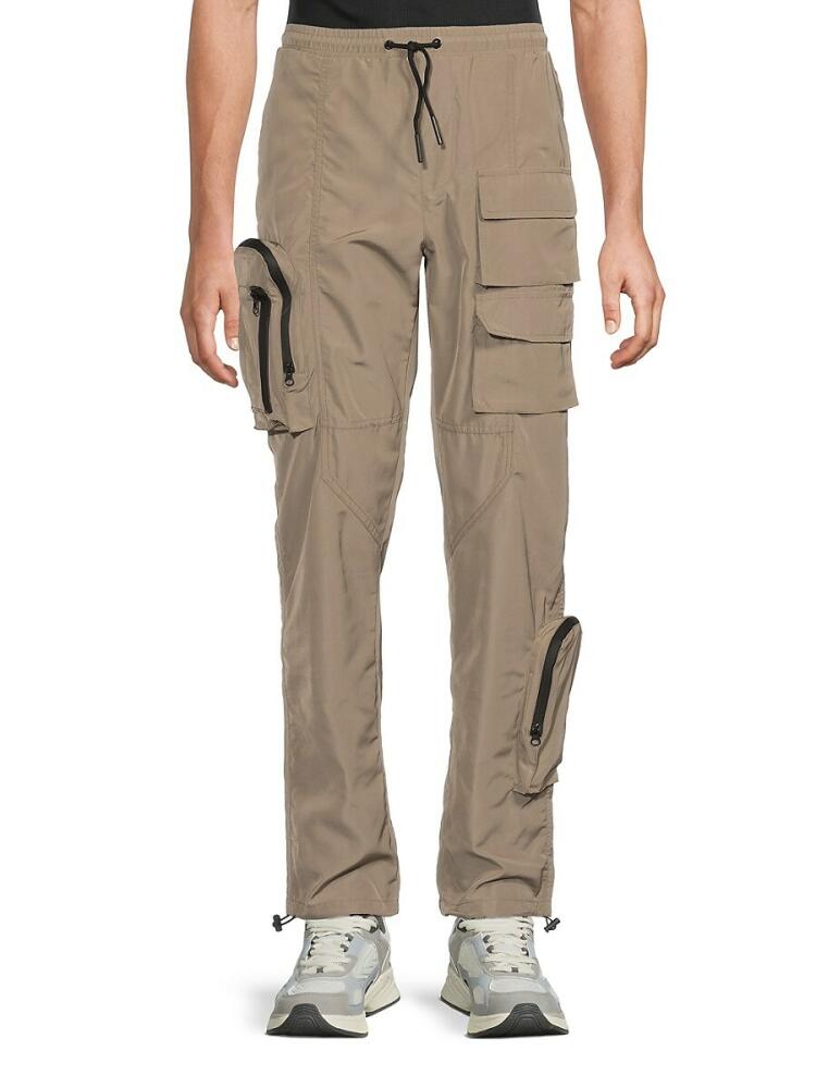 American Stitch Men's Solid Twill Cargo Pants - Green Cover