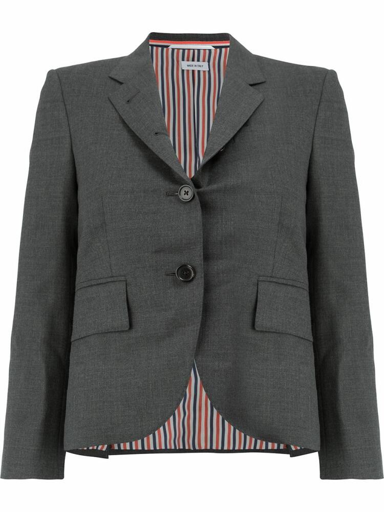 Thom Browne notched-lapel single-breasted blazer - Grey Cover