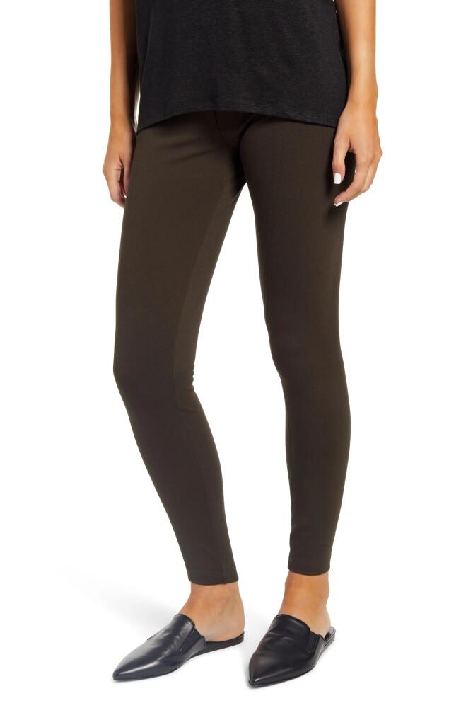 Lyssé Center Seam Ponte Leggings in Deep Olive Cover