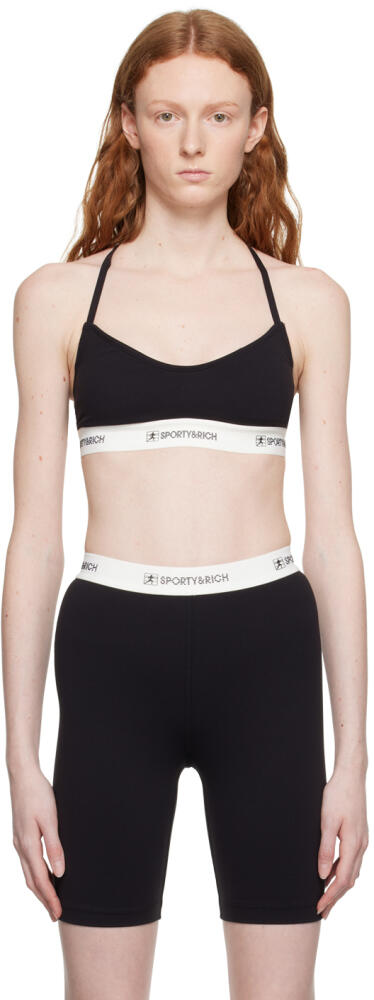 Sporty & Rich Black Runner Sport Bra Cover