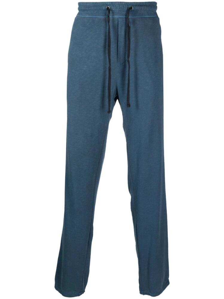 James Perse straight-leg Supima cotton track pants - Blue Cover