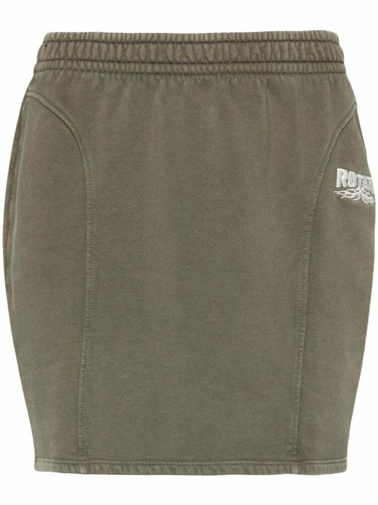 ROTATE BIRGER CHRISTENSEN logo-embroidered cotton skirt - Green Cover