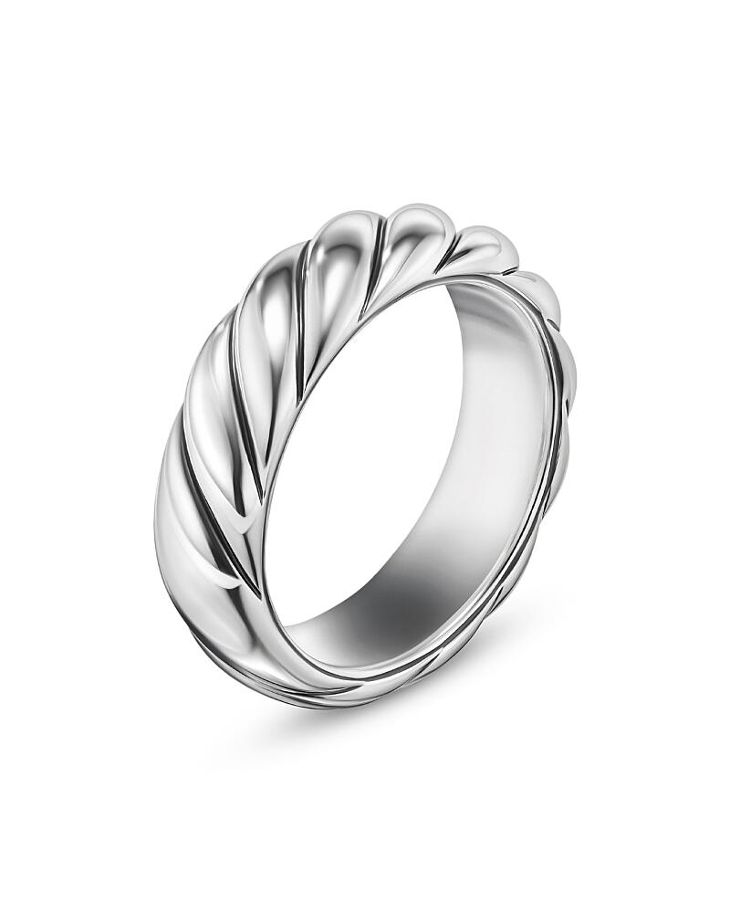 David Yurman Sterling Silver Sculpted Cable Band Ring Cover