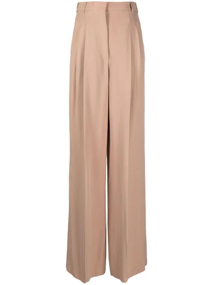 Rochas high-waisted straight-leg trousers - Brown Cover