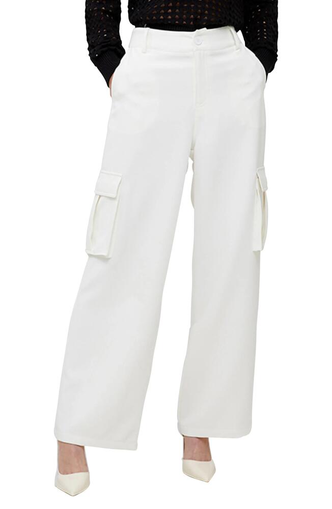 French Connection Combat Wide Leg Cargo Pants in Summer White Cover