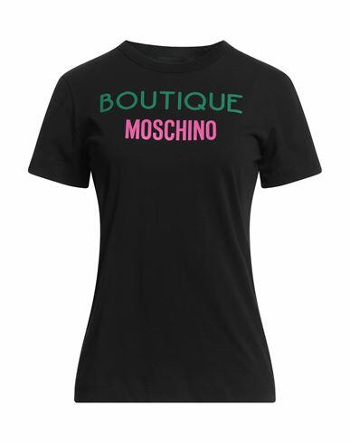 Boutique Moschino Woman T-shirt Black Cotton Cover