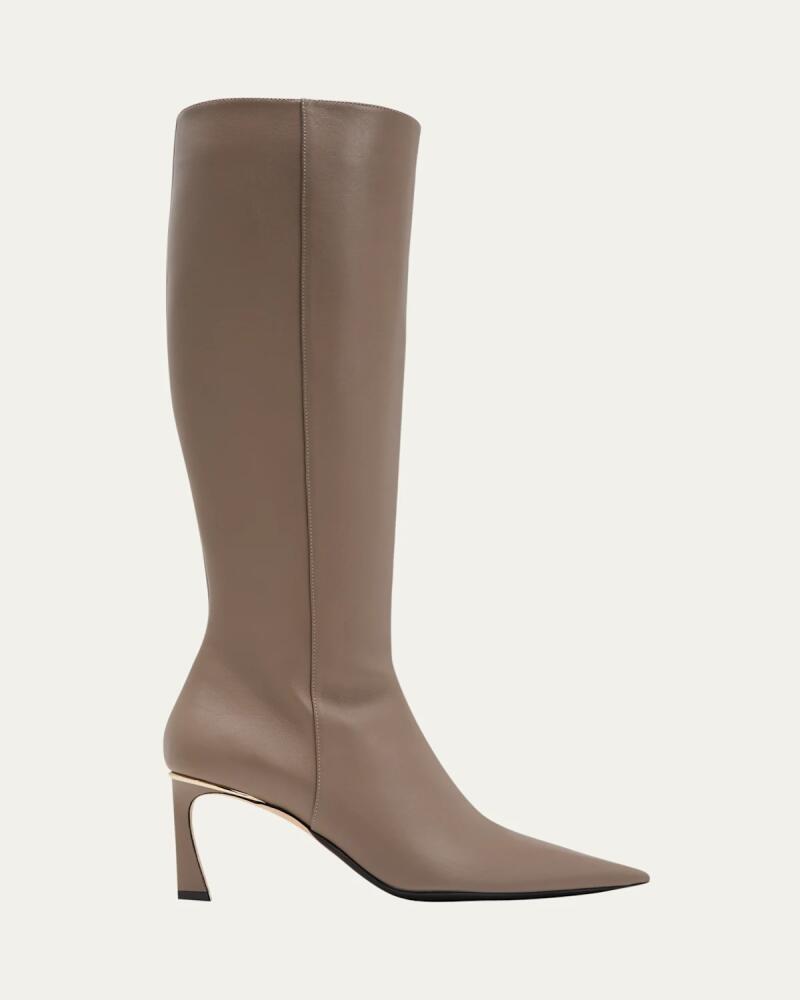 Victoria Beckham Point-Toe Leather Knee Boots Cover