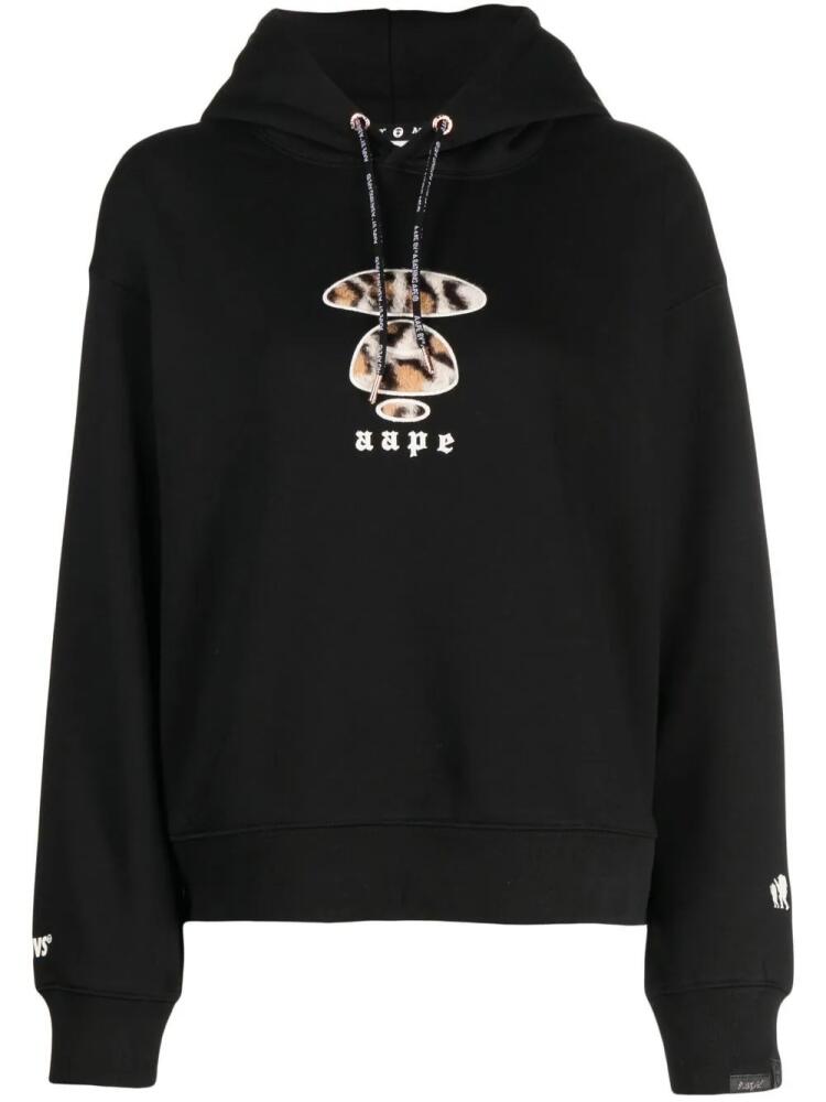 AAPE BY *A BATHING APE® embroidered-logo long-sleeve sweatshirt - Black Cover