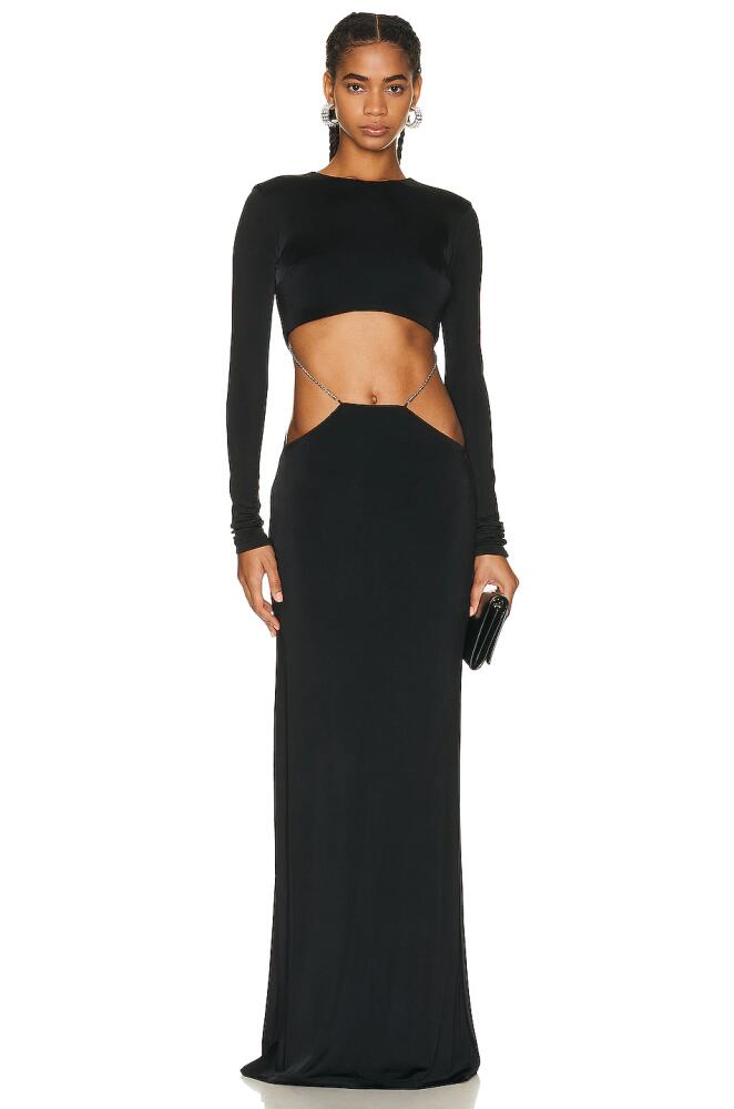 ET OCHS Luisa Low Rise Chain Gown in Black Cover