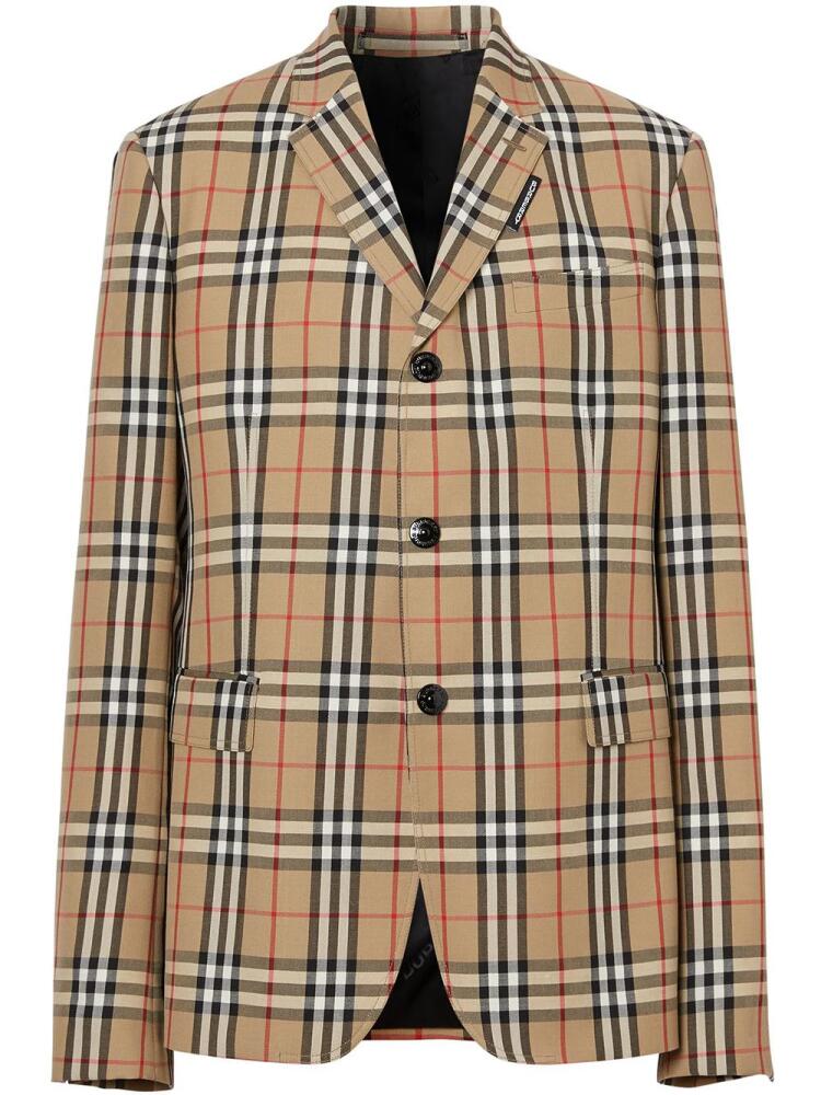 Burberry Vintage Check tailored blazer - Neutrals Cover