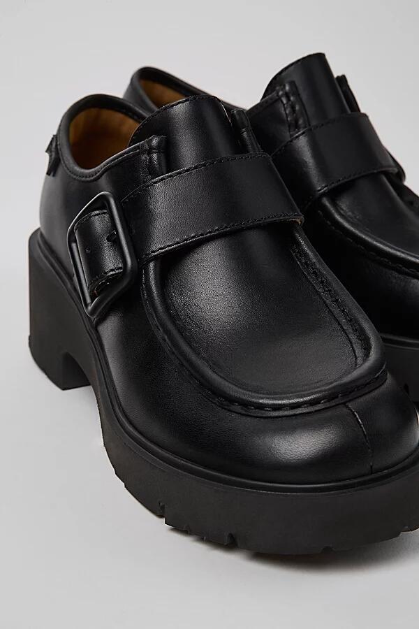 Camper Milah Leather Buckled Loafer in Black Cover