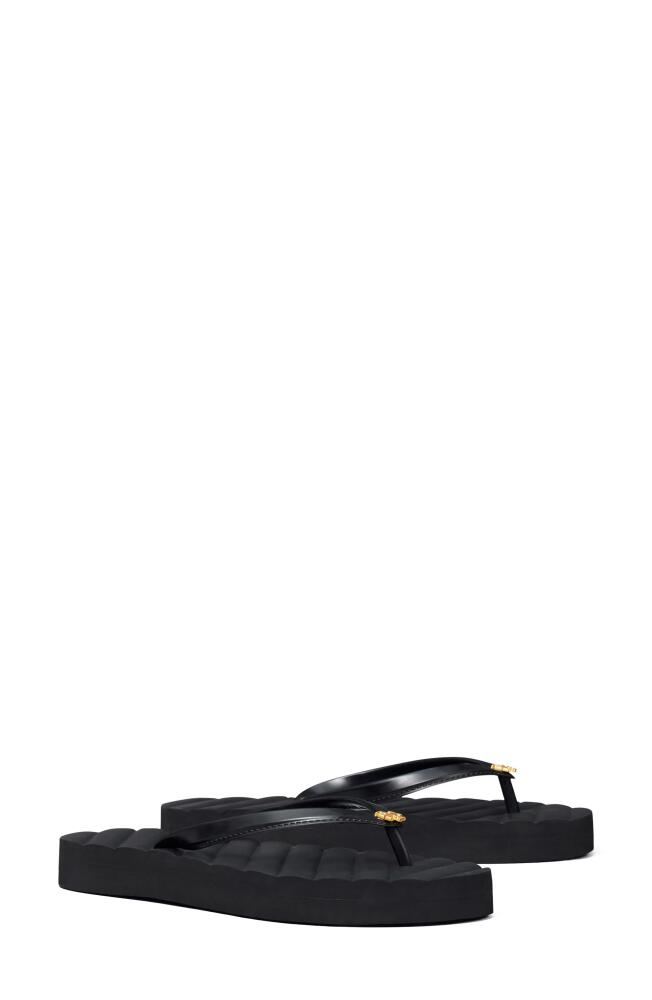 Tory Burch Kira Flip Flop in Perfect Black/Black/Gold Cover