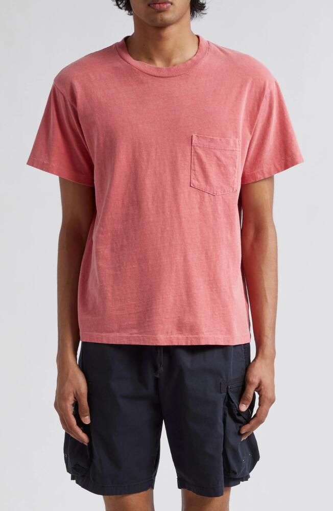 John Elliott Campus Cotton Pocket T-Shirt in Crimson Cover