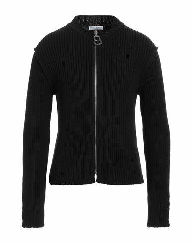 Jw Anderson Man Cardigan Black Cotton, Acrylic Cover