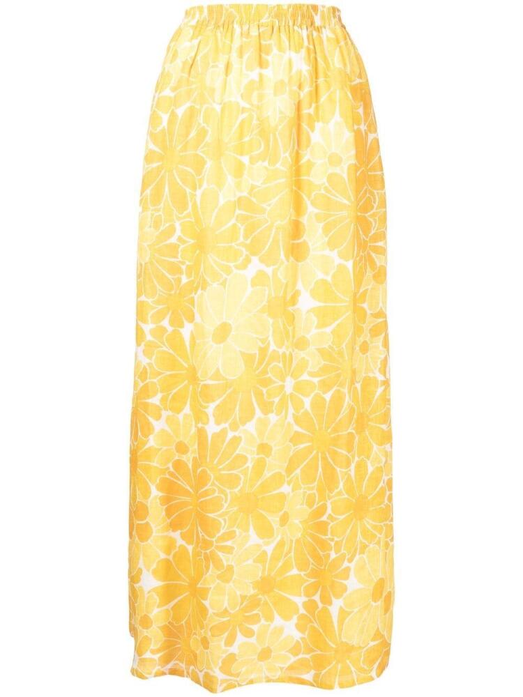 Faithfull the Brand Danita floral-print maxi skirt - Orange Cover