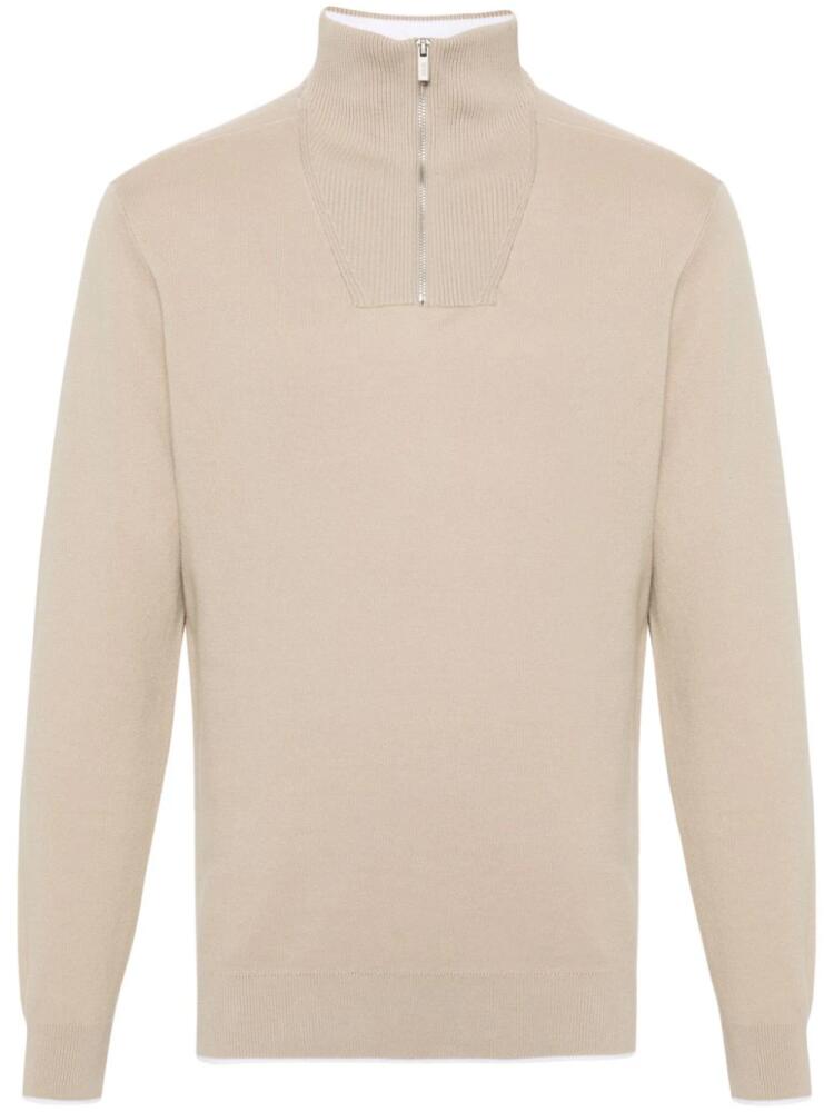 Boggi Milano contrasting-border jumper - Neutrals Cover