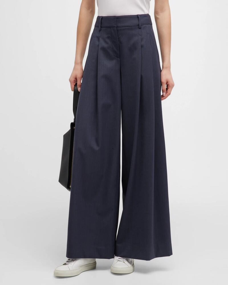 TWP New Didi Pleated Wide-Leg Wool Pants Cover