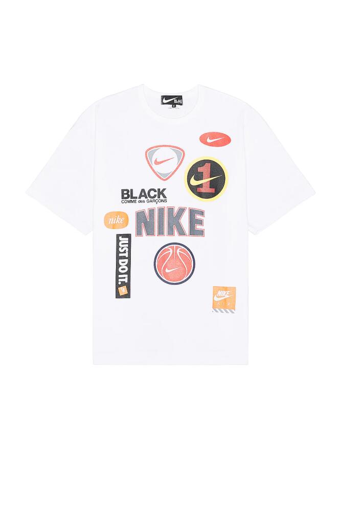 COMME des GARCONS BLACK x Nike Tee in White Cover