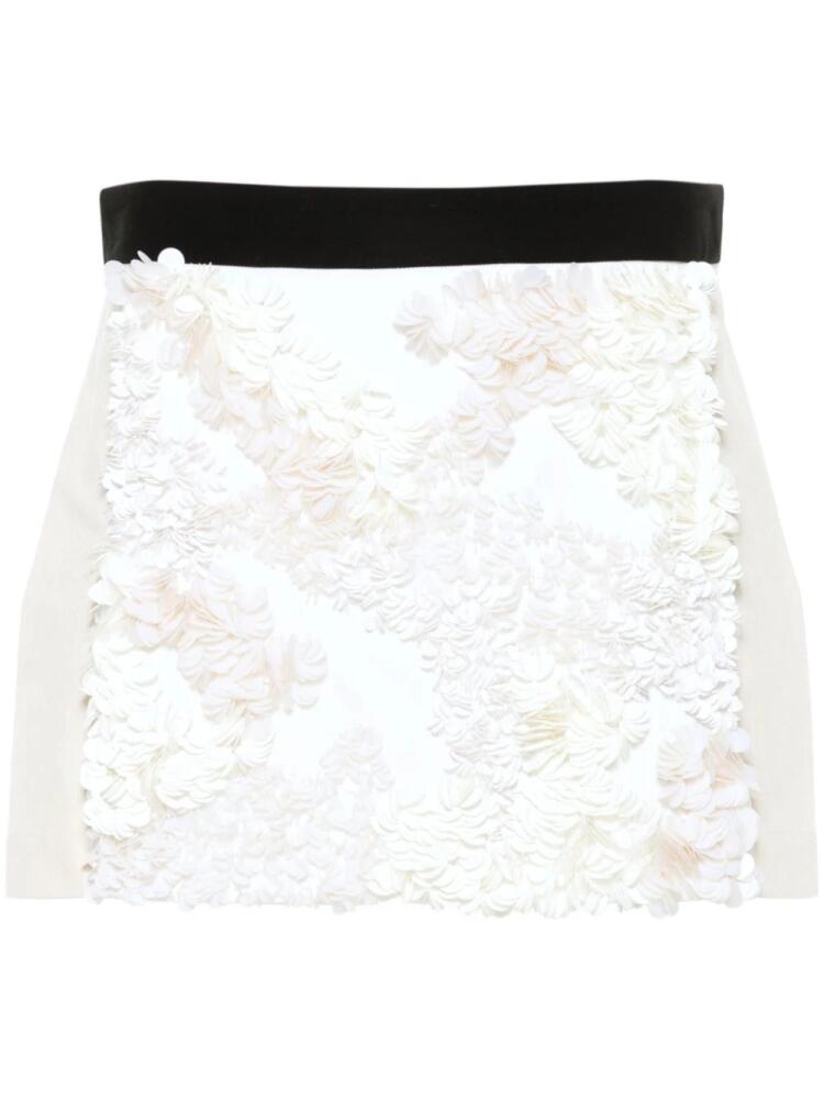 Plan C sequin-embellished mini skirt - Neutrals Cover