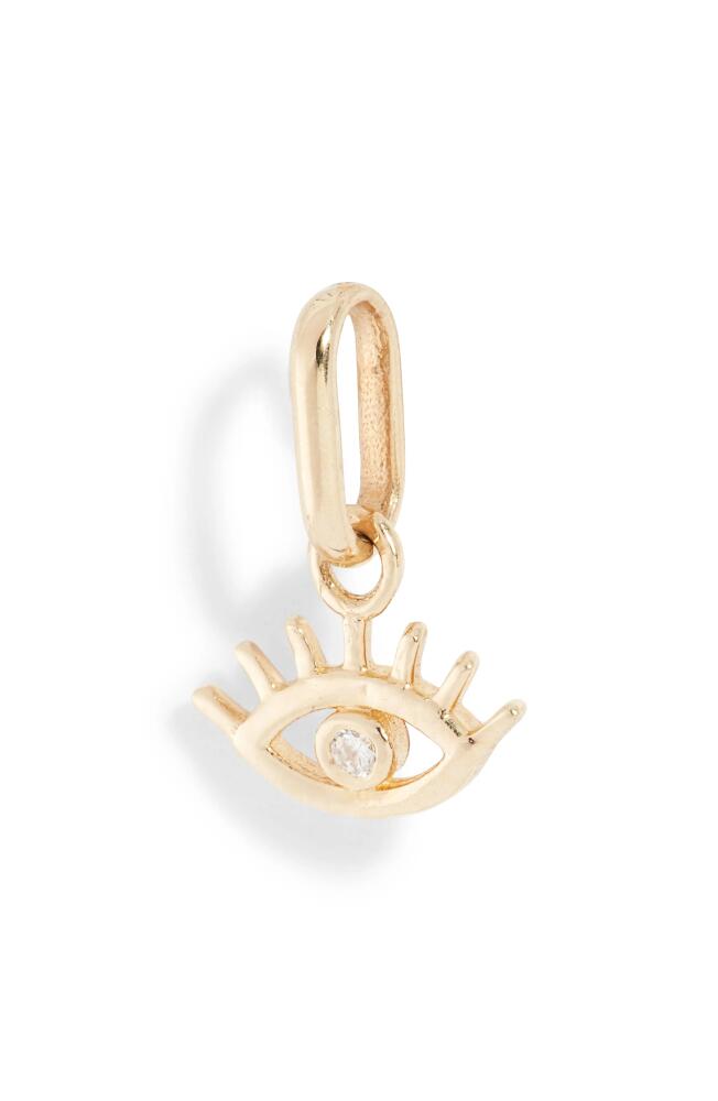 Anzie x Mel Soldera Lash Evil Eye Pendant Charm in Gold/Diamond Cover