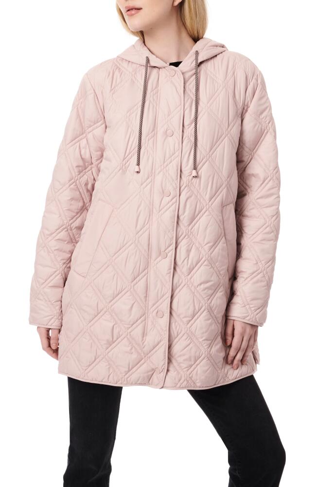 Bernardo Hooded Quilted Liner Jacket in Desert Rose Cover