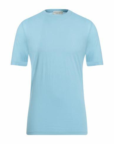 Filippo De Laurentiis Man T-shirt Light blue Cotton Cover