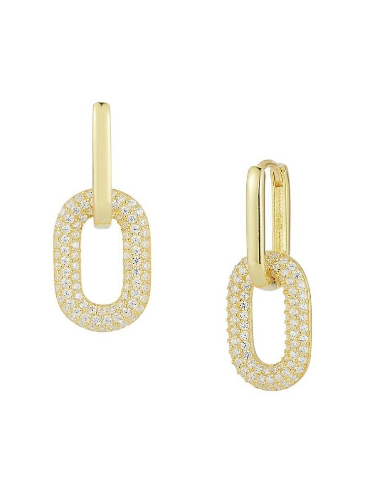 SPHERA MILANO Women's 14K Goldplated Sterling Silver & Cubic Zirconia Drop Earrings Cover