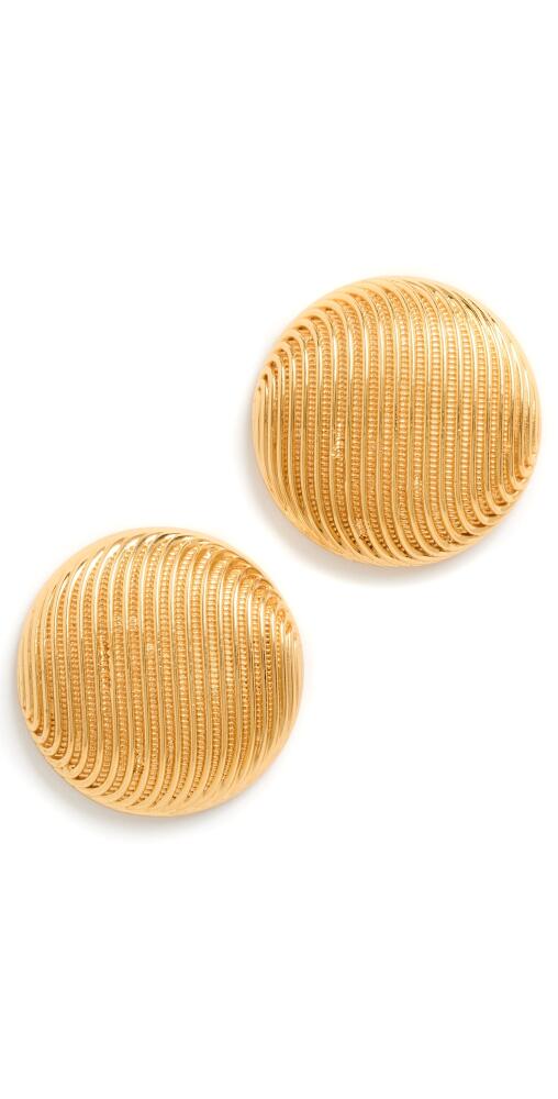 Aureum Reine Textured Circle Earrings Gold Cover