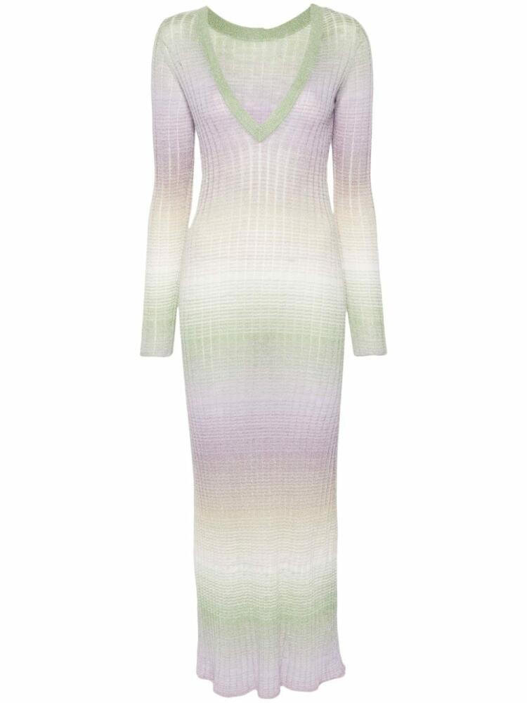 Roberto Collina stripped knitted dress - Purple Cover