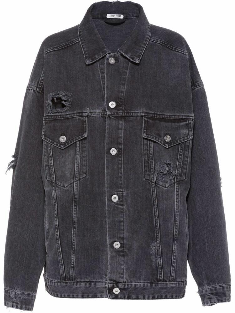 Miu Miu black denim jacket Cover