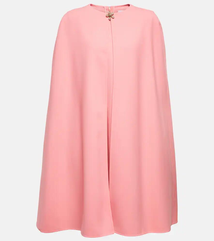 Oscar de la Renta Embellished cape minidress Cover