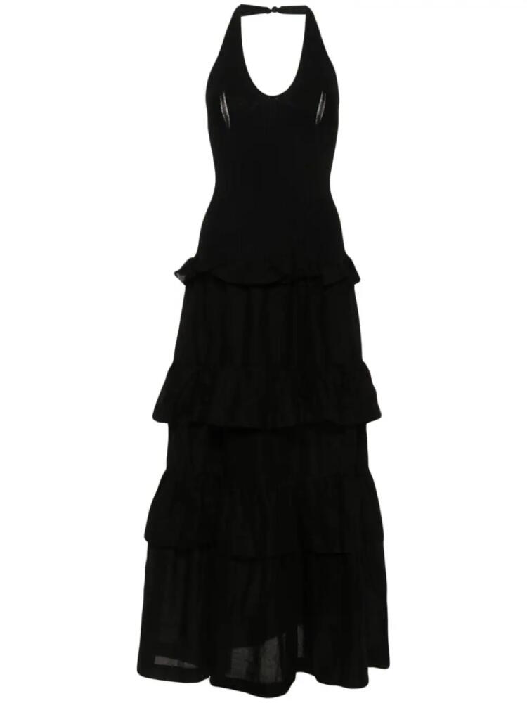 TWINSET ruffle-detail maxi dress - Black Cover