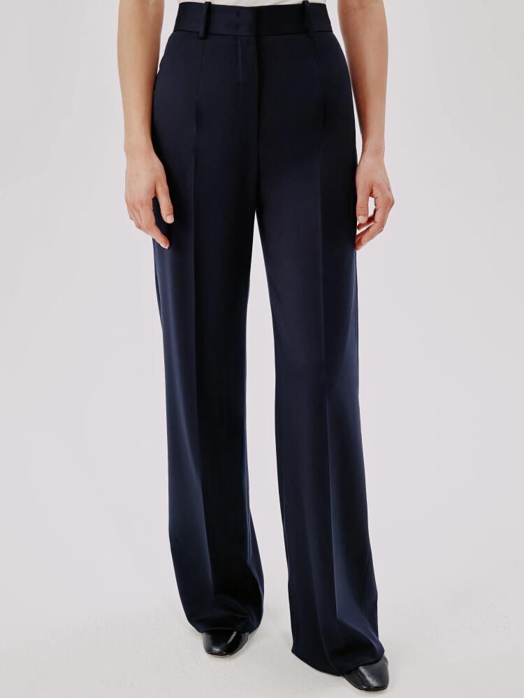 Another Tomorrow WIDE LEG SUIT PANT in Navy Cover