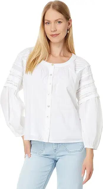 Faherty Enna Top (White) Women's Clothing Cover