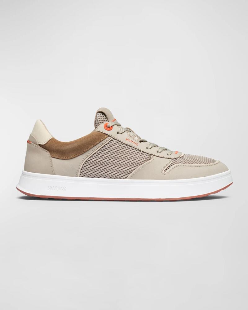 Swims Men's Strada Mix-Leather and Mesh Sneakers Cover