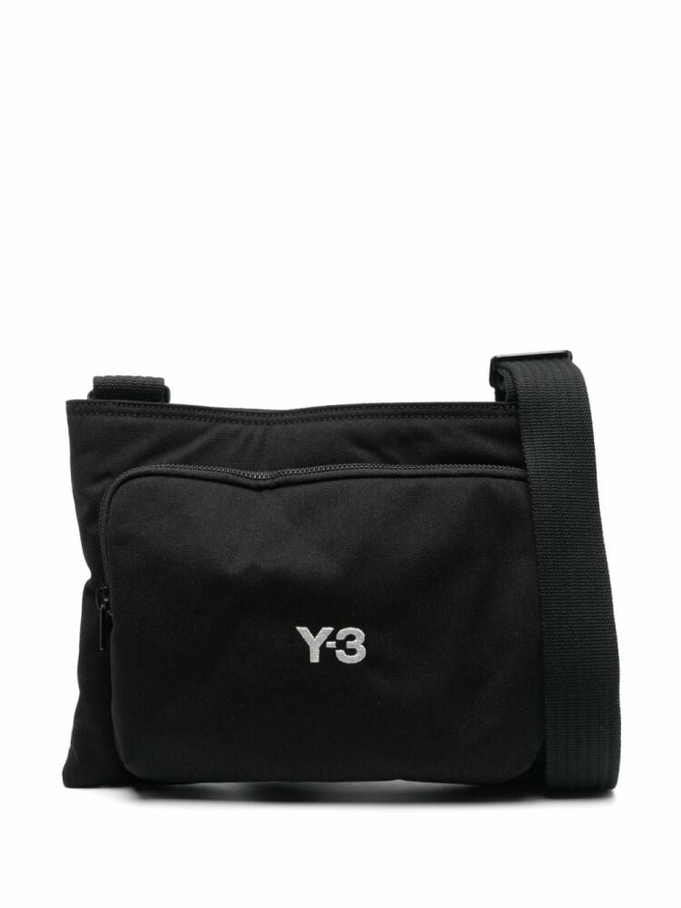 Y-3 Sacoche logo-embroidered messenger bag - Black Cover