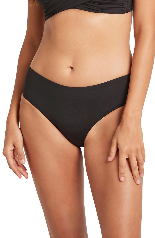 Sea Level Mid Bikini Bottoms in Black Cover