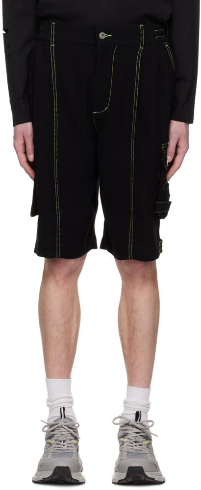 Feng Chen Wang Black Contrast Stitch Shorts Cover