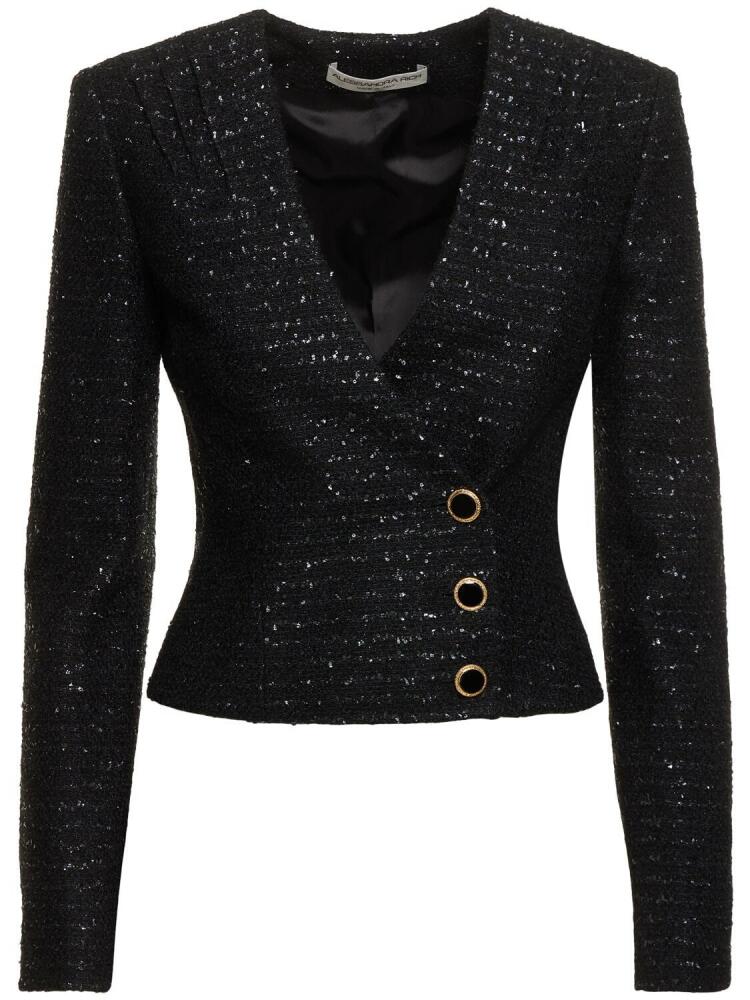 ALESSANDRA RICH Sequined Tweed Jacket Cover