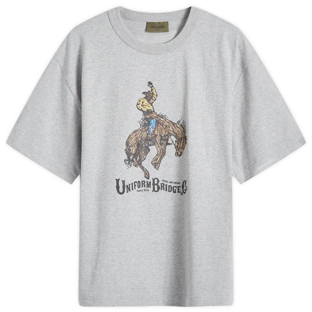 Uniform Bridge Men's Cowboy T-Shirt in Grey Melange Cover