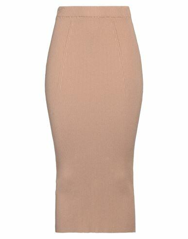 Vicolo Woman Midi skirt Camel Viscose, Polyester Cover