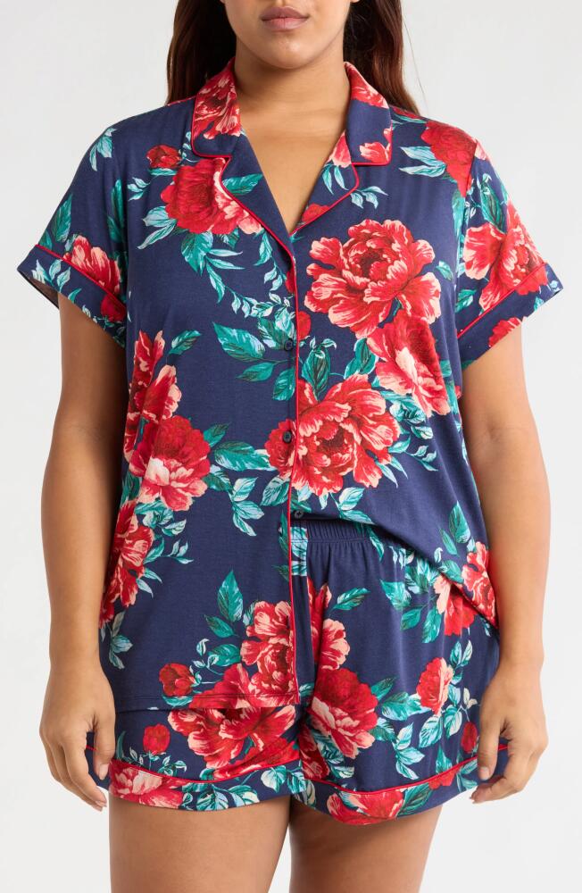 Nordstrom Moonlight Eco Short Pajamas in Navy In Bloom Cover