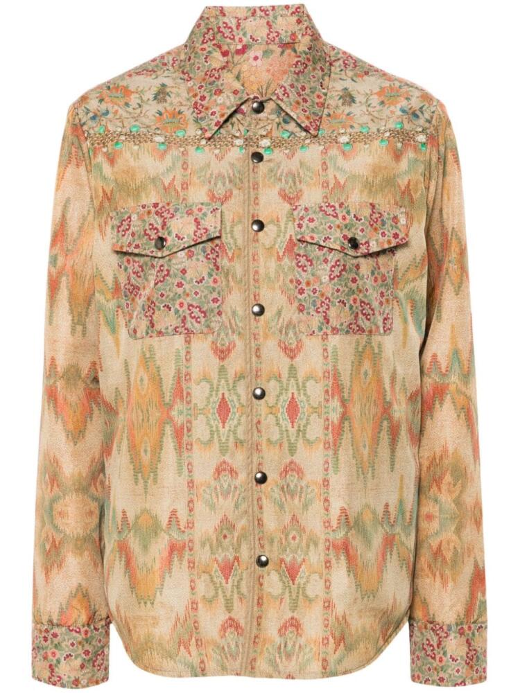 Pierre-Louis Mascia floral-print shirt - Neutrals Cover